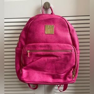BRAND NEW hot pink leather laptop backpack